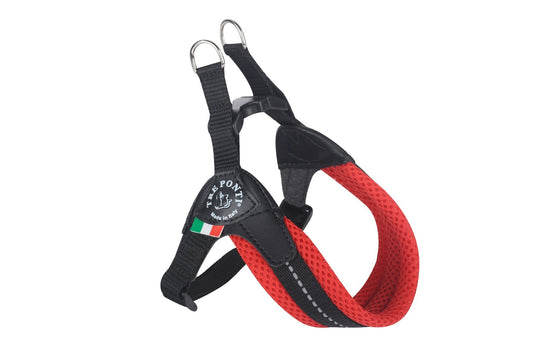 Tre Ponti Pettorina Easy Fit Con Sottopancia Regolabile In Rete Rosso Per Cani 4/5kg Taglia 2