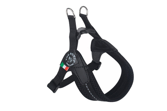 Tre Ponti Pettorina Easy Fit Con Sottopancia Regolabile In Rete Nero Per Cani 7/9kg Taglia 3,5