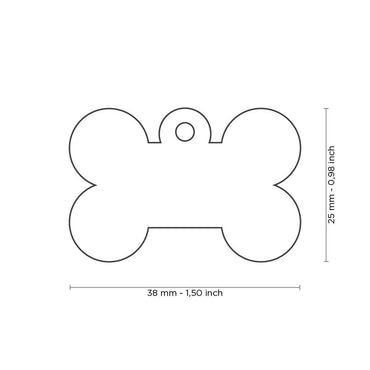 Medaglietta Per Cani E Gatti Osso In Ottone Cromato Taglia Grande