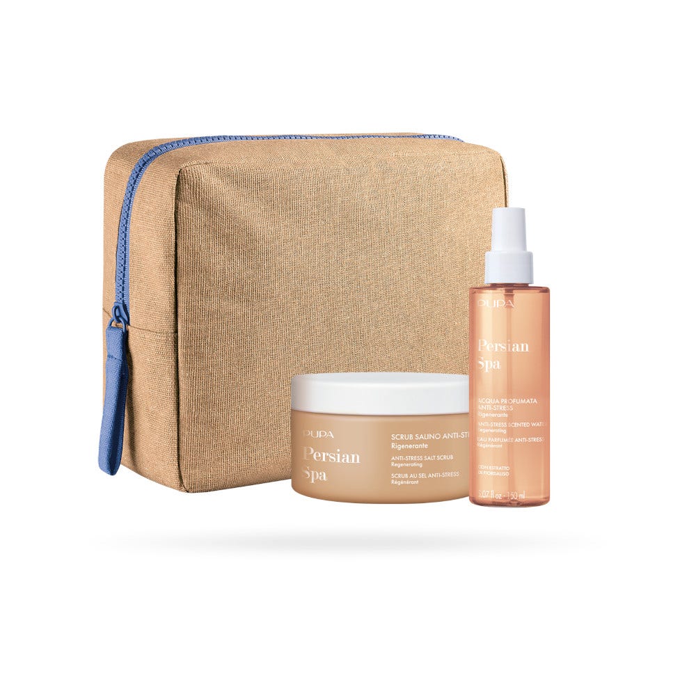 Pupa Kit 3 Persian Spa Scrub Salino Anti-Stress 350g + Acqua Profumata 150ml