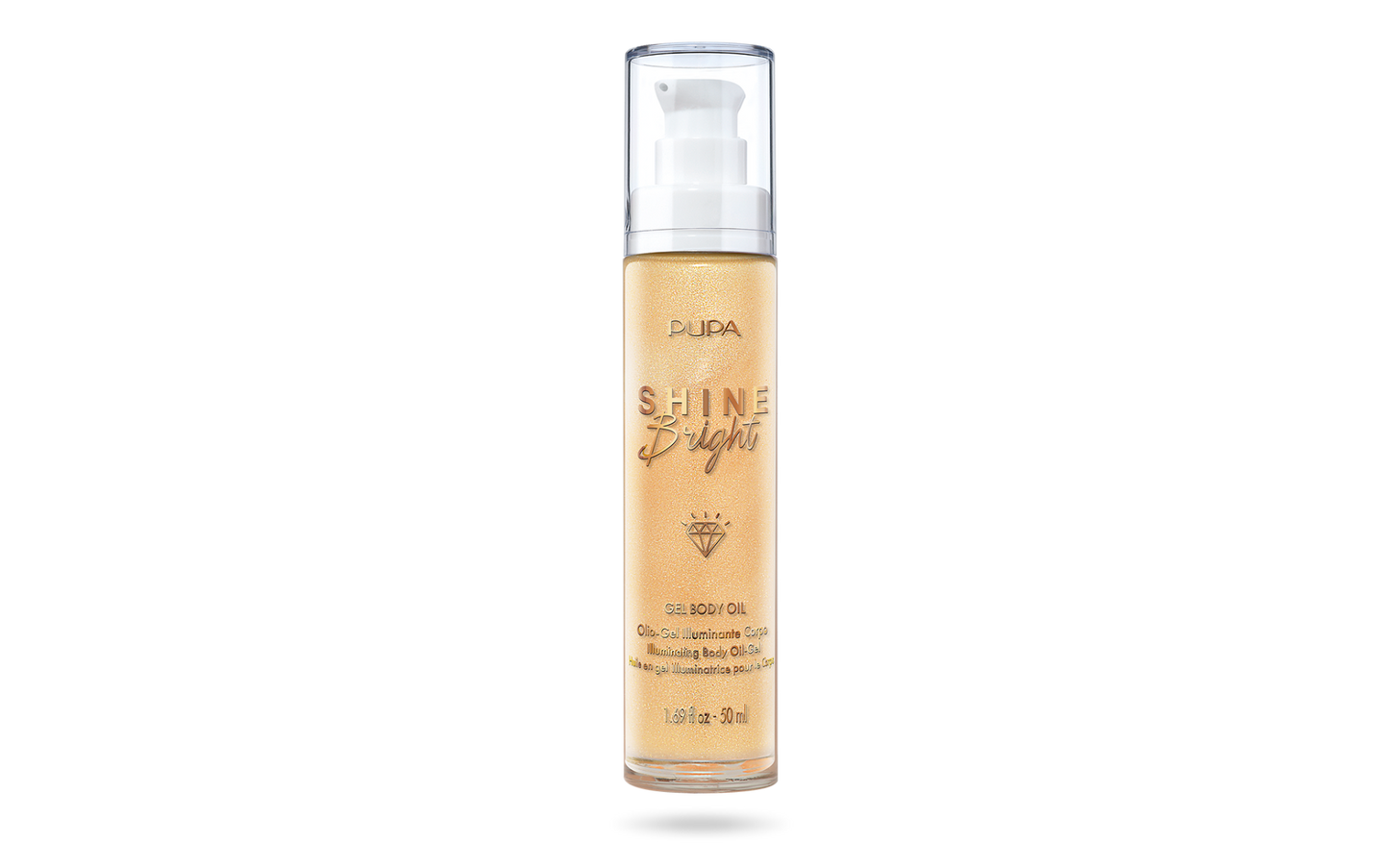 Pupa Shine Bright Gel-Olio Illuminante Corpo 50ml 001 Gold Diamond