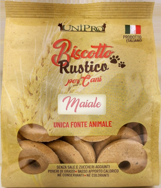 Unipro Biscotto Rustico Maiale Alimento Complementare Per Cani 300g
