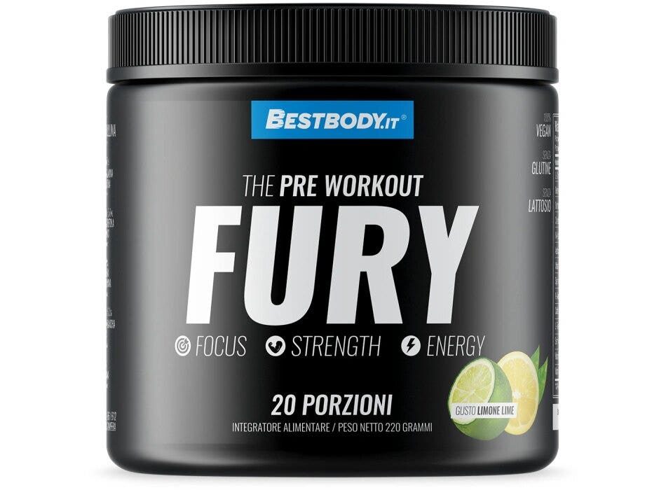 Bestbody Fury Original Pre Workout Formula Original 220g Gusto Limone