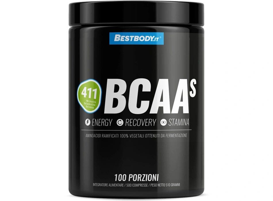 Bestbody BCAAs 4:1:1 Aminoacidi Ramificati con Vitamina B1 e B6 500 Compresse