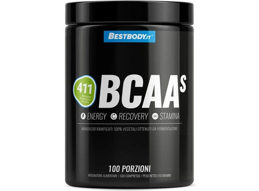 Bestbody BCAAs 4:1:1 Aminoacidi Ramificati con Vitamina B1 e B6 500 Compresse