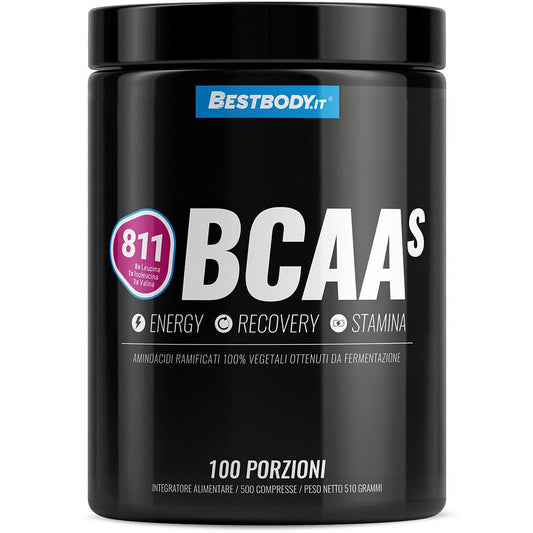 Bestbody BCAAs 8:1:1 Aminoacidi Ramificati con Vitamina B1 e B6 500 Compresse