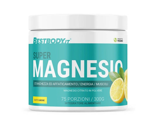 Bestbody Super Magnesio Magnesio Citrato In Polvere 300g Gusto Limone