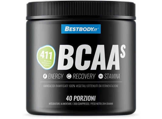 Bestbody BCAAs 4:1:1 Aminoacidi Ramificati con Vitamina B1 e B6 200 Compresse