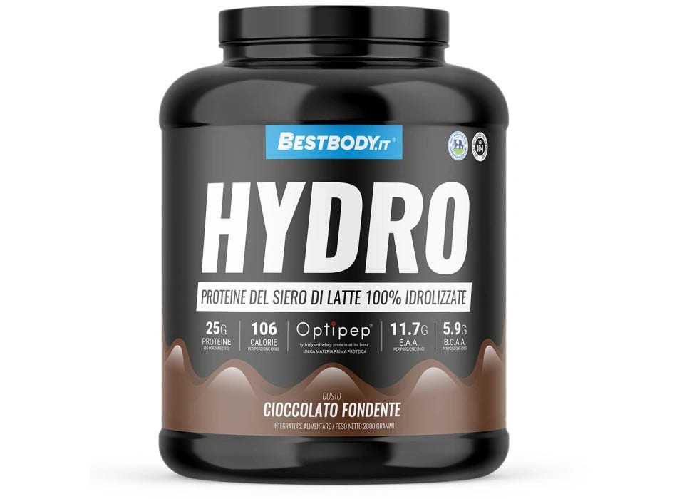 Bestbody Hydro PRO Proteine del Latte Idrolizzate Optipep? DH4 Gusto Cioccolato Fondente 2 Kg