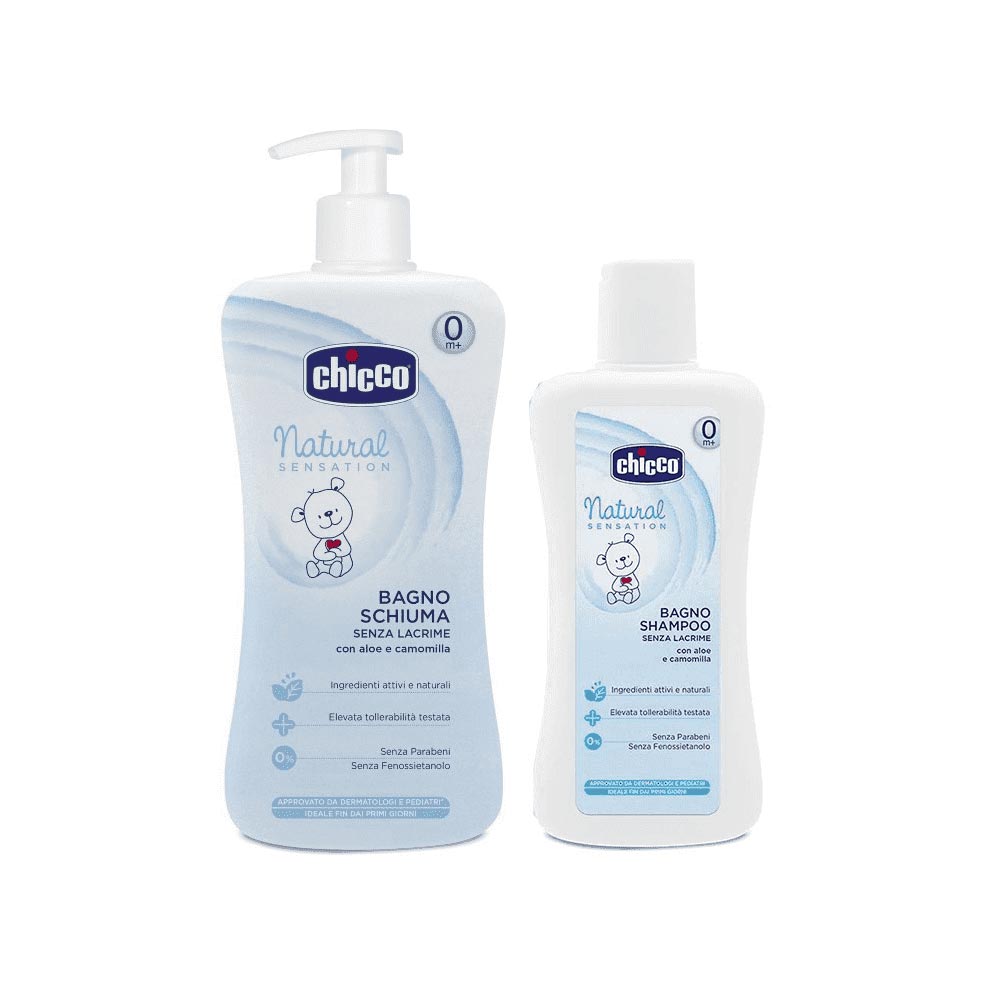 CHICCO BAGNOSCHIUMA 500ML + SHAMPOO 200ML