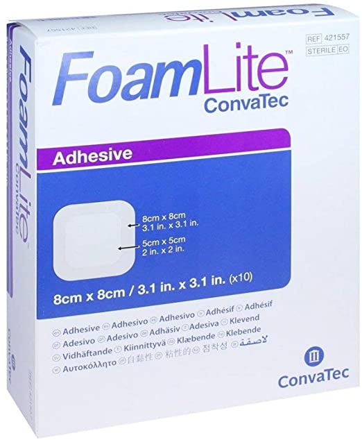 CONVATEC FOAM LITE 8X8CM 10 PEZZI