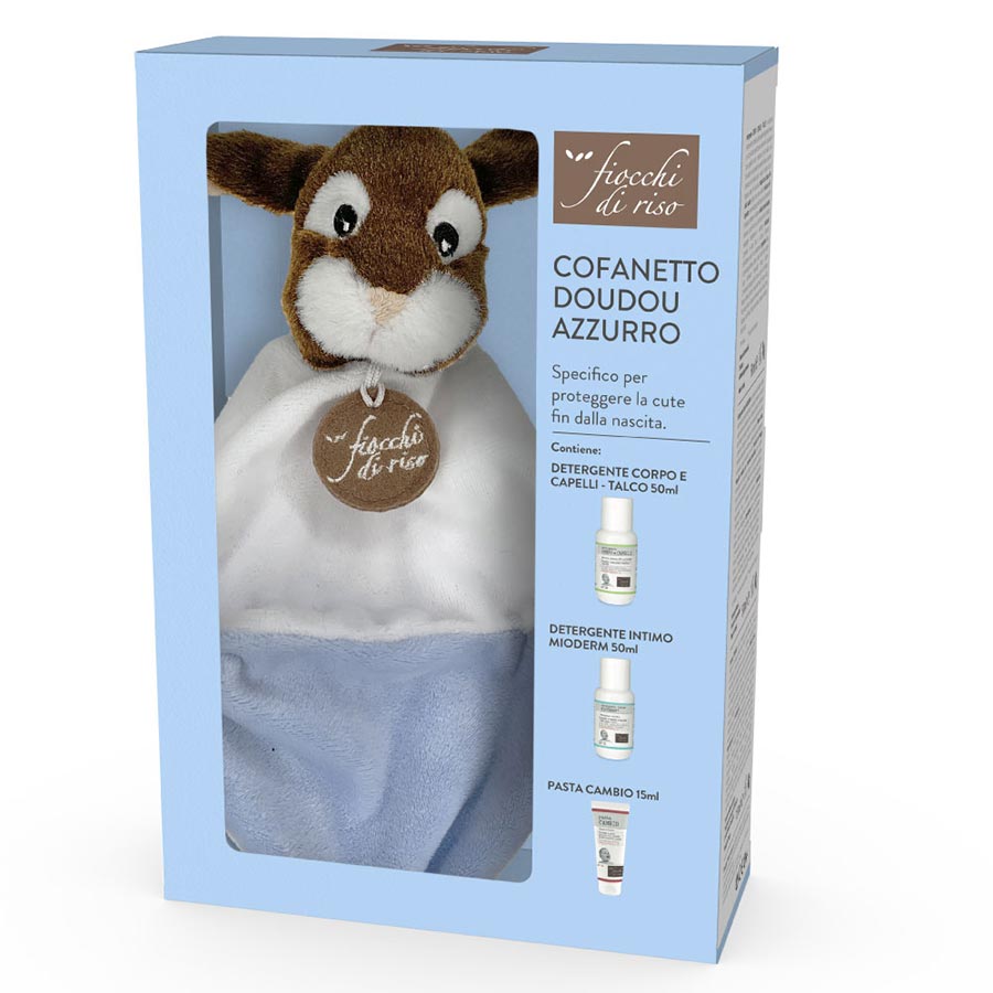 FIOCCHI DI RISO COFANETTO DOUDOU AZZURRO