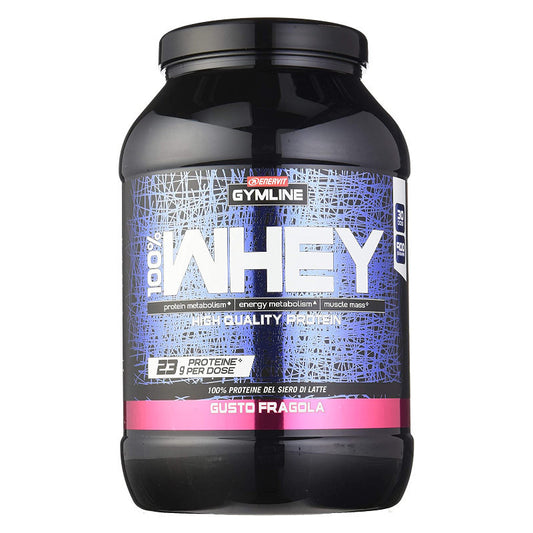 GYMLINE 100% WHEY PROTEINE CONCENTRATO GUSTO FRAGOLA 900 GRAMMI