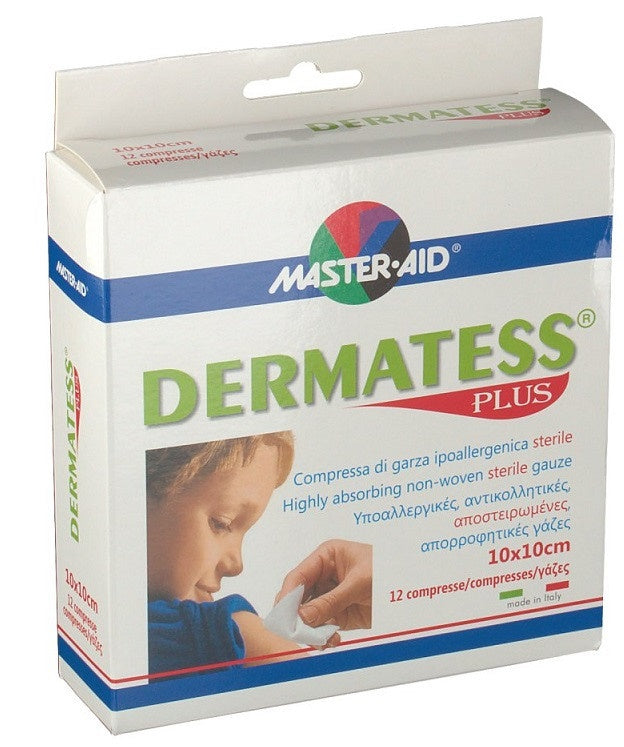 DERMATESS GARZA PLUS 10X10CM 12 PEZZI - DISPOSITIVO MEDICO CE