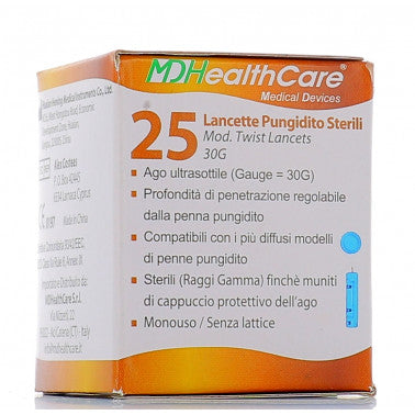 LANCETTE PUNGIDITO 25 PEZZI MDHEALTHCARE