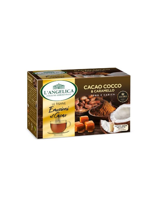 L'ANGELICA TISANA CACAO COCCO E CARAMELLO 15 FILTRI