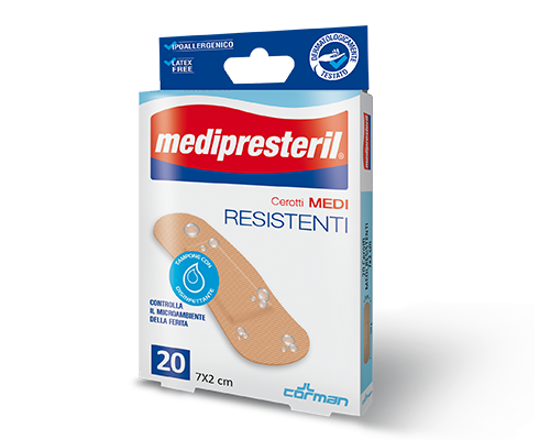MEDIPRESTERIL CEROTTI RESISTENTI 7x2CM 20 PEZZI - DISPOSITIVO MEDICO CE