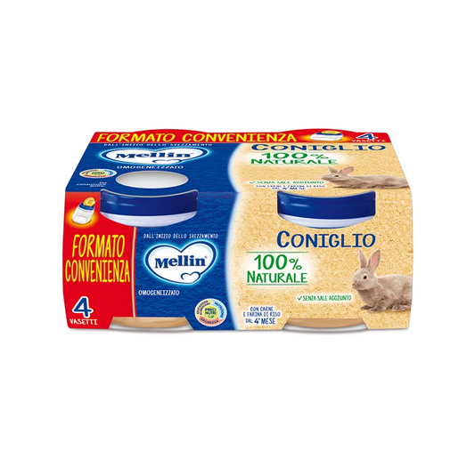 MELLIN OMOGENEIZZATO CONIGLIO 4X80 GRAMMI