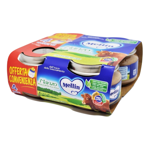 MELLIN OMOGENEIZZATO MANZO 4X80 GRAMMI