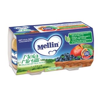 MELLIN OMOGENEIZZATO MELA E MIRTILLO 2X100 GRAMMI