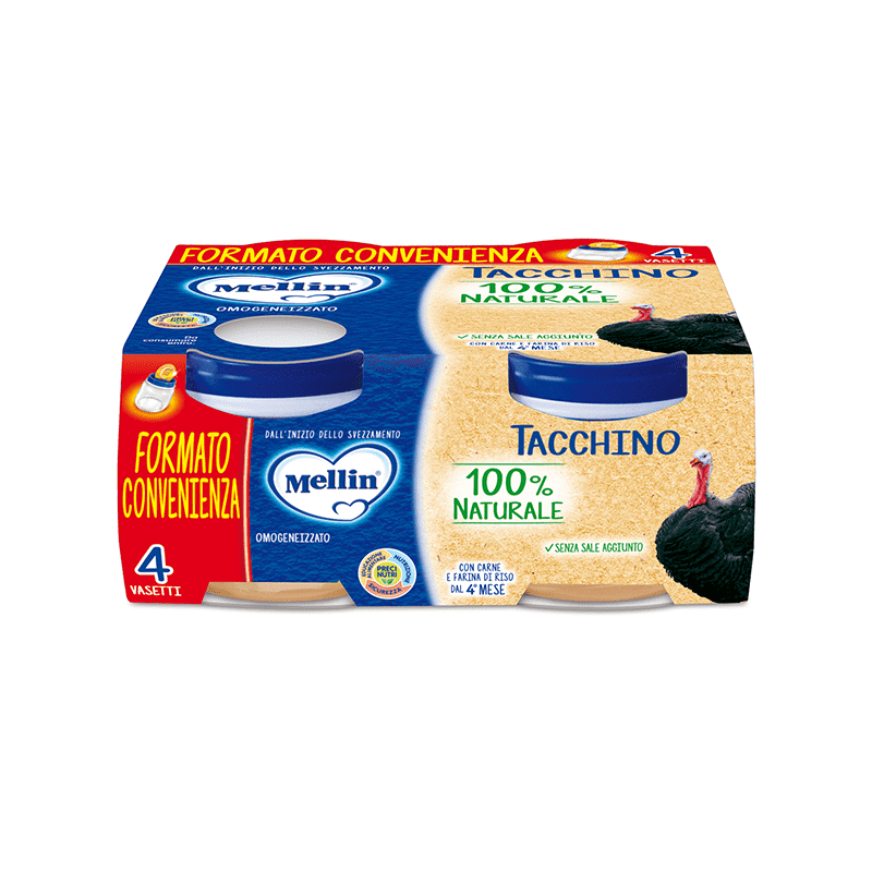 MELLIN OMOGENEIZZATO TACCHINO 4X80 GRAMMI