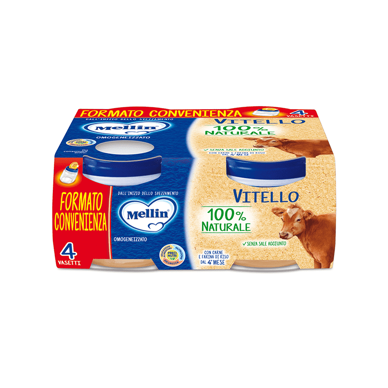 MELLIN OMOGENEIZZATO VITELLO 4X80 GRAMMI