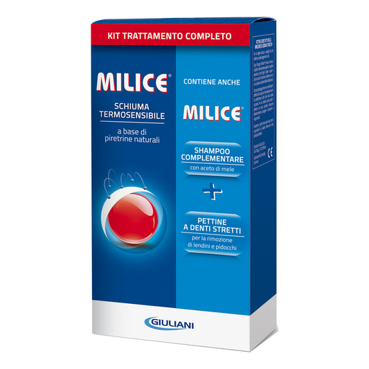 MILICE MULTIPACK SCHIUMA 150ML + SHAMPOO 80ML + 1 PETTINE A DENTI STRETTI