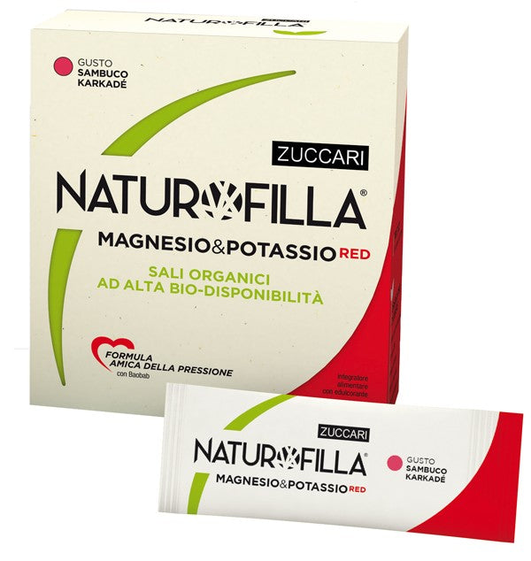 NATUROFILLA NATUROFILLA MAGNESIO E POTASSIO RED GUSTO SAMBUCO E KARKADE' 14 STICK