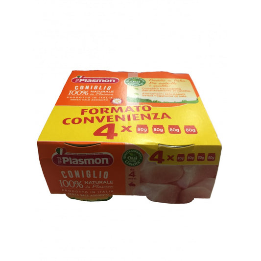 PLASMON OMOGENEIZZATO CONIGLIO 4X80 GRAMMI