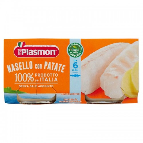 PLASMON OMOGENEIZZATO NASELLO E PATATE 2X80 GRAMMI