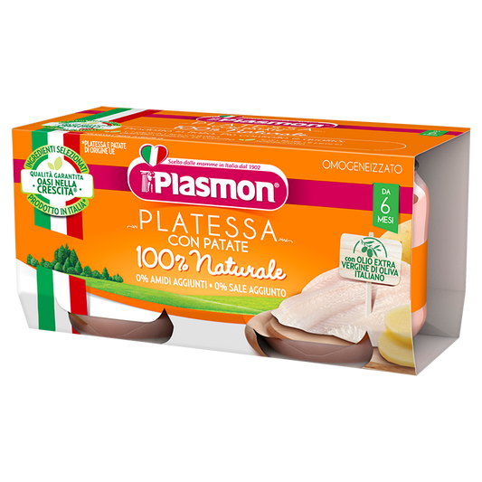 PLASMON OMOGENEIZZATO PLATESSA E PATATE 2X80 GRAMMI
