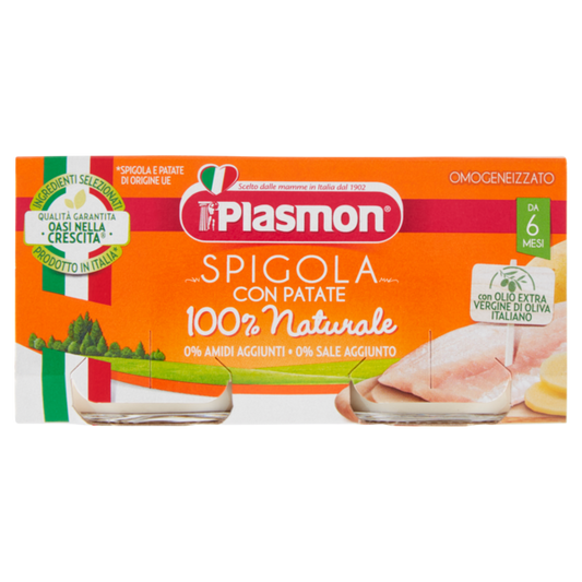PLASMON OMOGENEIZZATO SPIGOLA E PATATE 2X80 GRAMMI