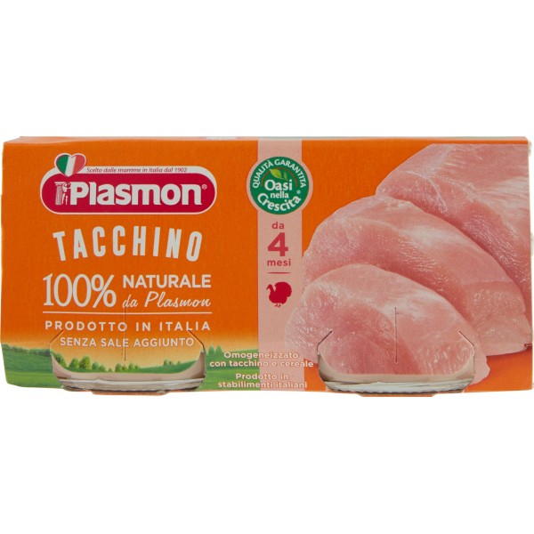 PLASMON OMOGENEIZZATO TACCHINO 2X80 GRAMMI