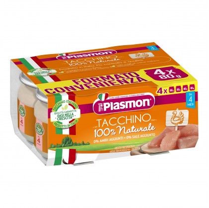 PLASMON OMOGENEIZZATO TACCHINO 4X80 GRAMMI