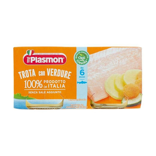 PLASMON OMOGENEIZZATO TROTA E VERDURE 2X80 GRAMMI