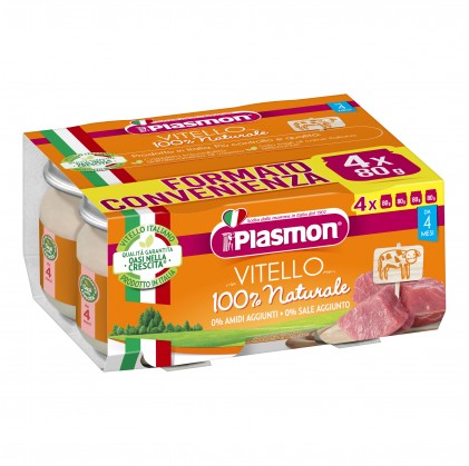 PLASMON OMOGENEIZZATO VITELLO 4X80 GRAMMI