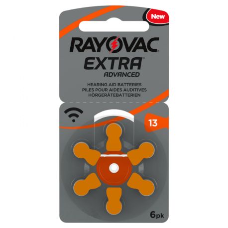 RAYOVAC BATTERIE ZINCO ARIA PER MODELLO 13 BLISTER 6 PEZZI