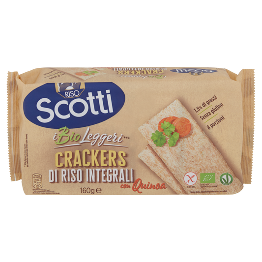 SCOTTI CRACKERS RISO INTEGRALE QUINOA 160 GRAMMI
