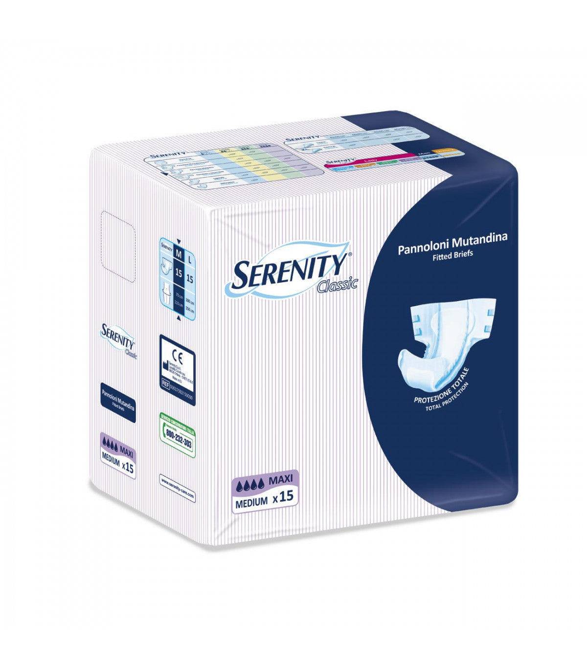 SERENITY PANNOLONE MUTANDINA CLASSIC MAXI 15 PEZZI TAGLIA M