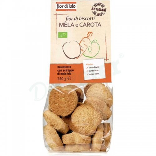 FIOR DI LOTO Biscotti Riso Mela Car.250g