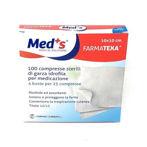 MEDS GARZA 12/12 10X10CM 100PZ
