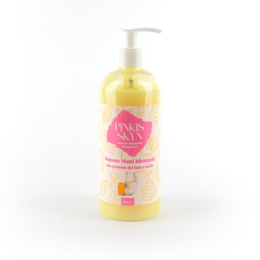 PINKIS SKYN SAPONE MANI IDRATANTE CON PROTEINE DEL LATTE E MIELE 400ML