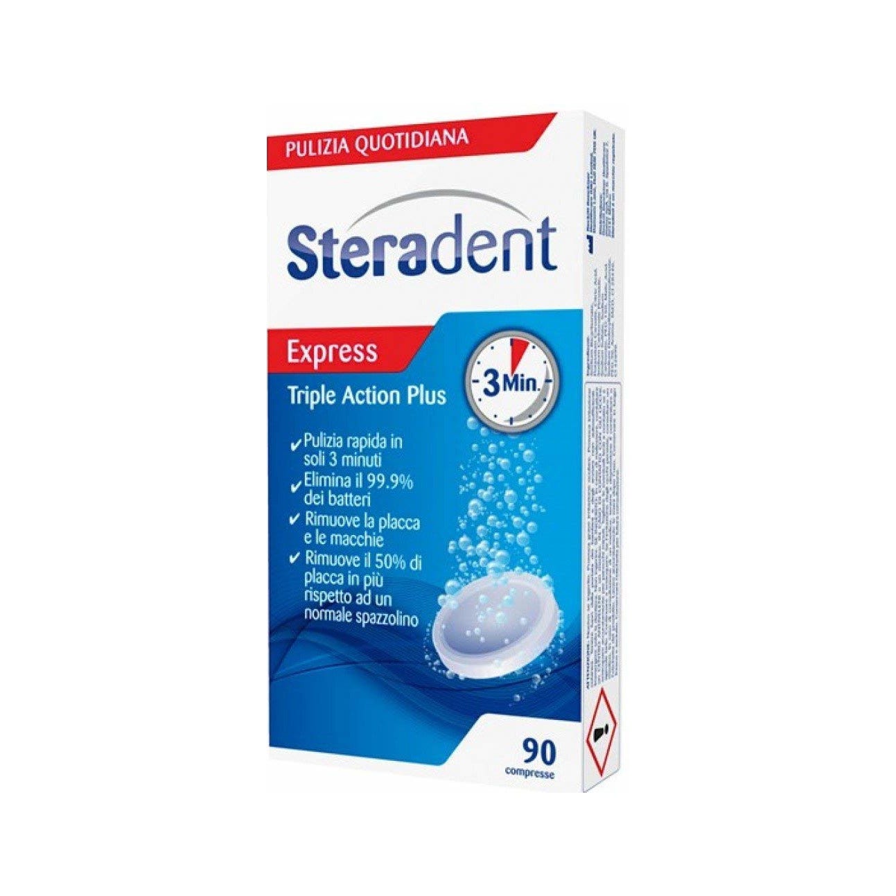 STERADENT TRIPLE ACTION PLUS 90 COMPRESSE