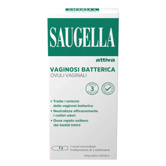 Saugella Attiva Vaginosi Batterica 7 Ovuli Vaginali