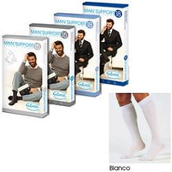GLORIA MAN 15 Gambaletto Cot.5 Bianco