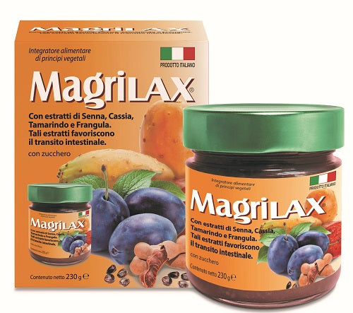 MAGRILAX MARMELLATA VASETTO INTEGRATORE ALIMENTARE PER TRANSITO INTESTINALE 230 GRAMMI