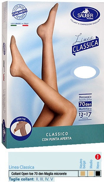 SAUBER Collant Open Toe Neutro Beige 2