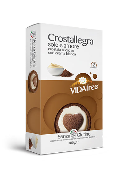 VIDAFREE CROSTALLEGRA SOLE AMORE AL CIOCCOLATO 2 PEZZI DA 50 GRAMMI