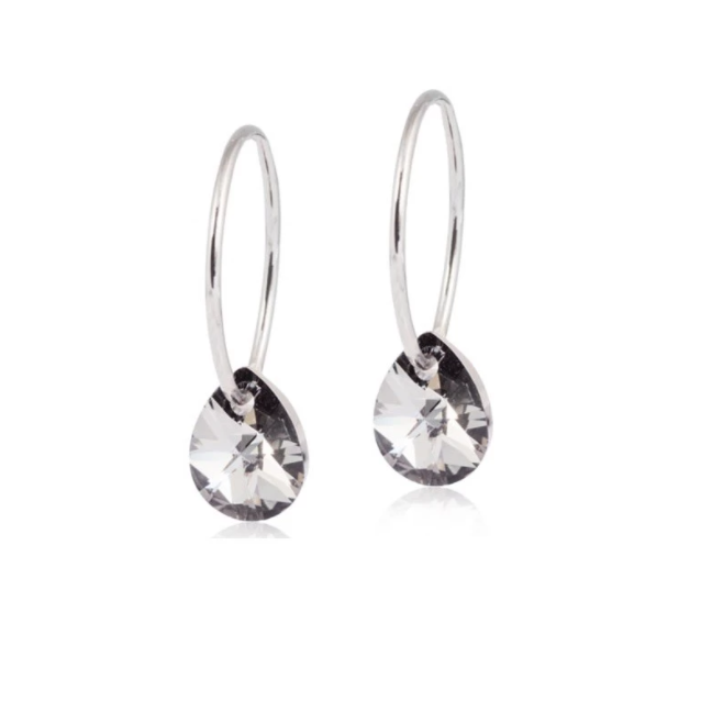 ORECCHINI CJ NATURAL TITANIUM EAR RING 14MM DROP BLACK DIAMOND