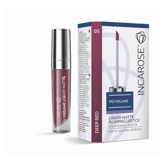 Incarose Più Volume Liquid Matte Plumping Lipstick 05 Deep Red